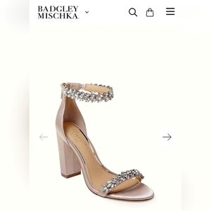 NWOB ✨️Badgley Mischka $109 MSRP Mayra Ankle Strap Jeweled Evening Heels Size 10